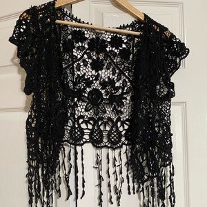Black lacy shrug
